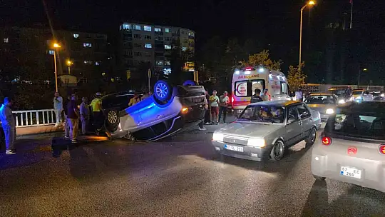 Kontrolden çıkan otomobil takla attı: 1 yaralı