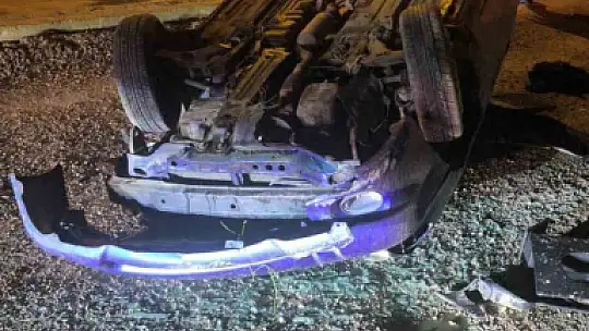 Kontrolden çıkan otomobil takla attı: 1 yaralı