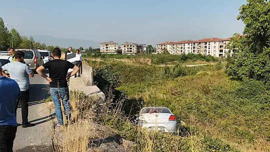 Kontrolden çıkan otomobil tarlaya uçtu 1 kişi yaralandı