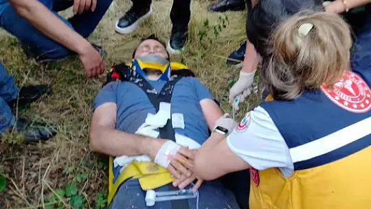 Kontrolden çıkan traktör devrildi: 1 yaralı