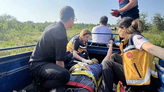 Kontrolden çıkan traktör devrildi: 1 yaralı
