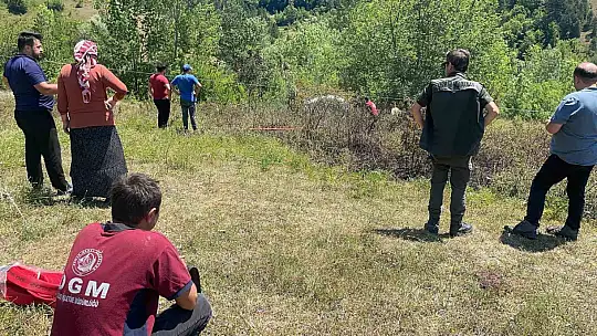 Kopan yüksek gerilim hattı teli yangına sebep oldu