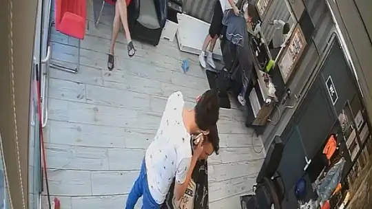 Kuaförde görünmez kaza
