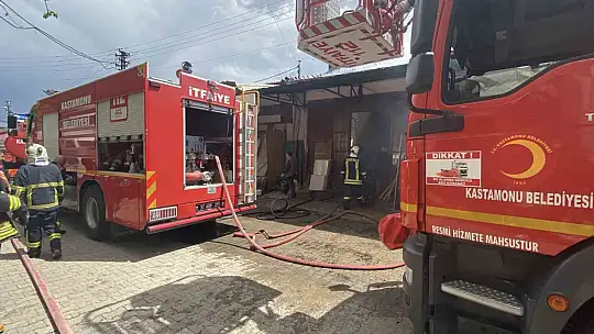 Mobilya atölyesinde korkutan yangın