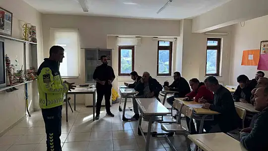 Mudurnu'da taşımalı eğitim şoförlerine güvenlik eğitimi