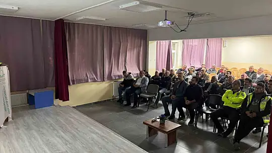 Mudurnu'da taşımalı eğitim şoförlerine güvenlik eğitimi