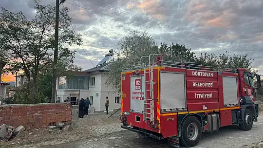Mutfakta çıkan yangın itfaiye ekiplerince söndürüldü