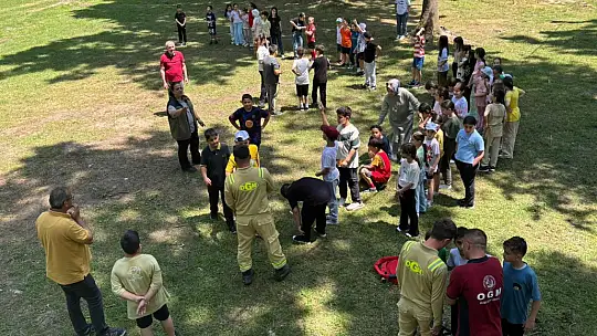 Öğrencilere orman yangınlarıyla mücadele anlatıldı