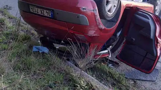 Orman Bölge Müdürlüğü görevlilerini taşıyan araç takla attı: 3 yaralı