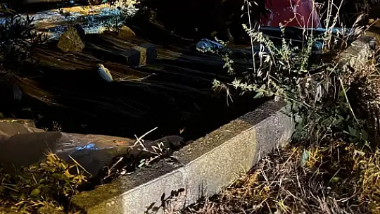 Otomobil kömürlüğe düştü, sürücü hafif yaralandı