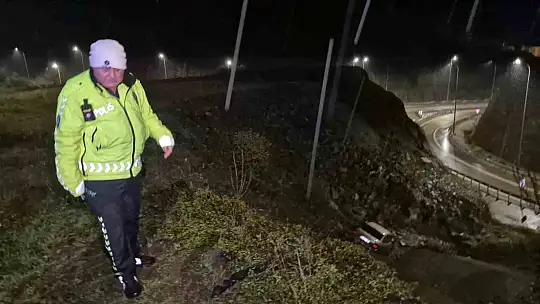 Otomobil viyadükten uçtu: 1 yaralı