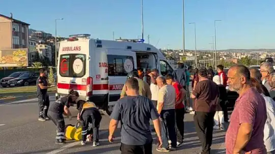 Otomobilin yayaya çarptığı anlar kamerada