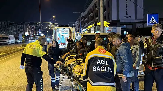 Park halinde ki araca saplandı: 1 yaralı