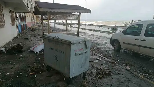 Saniyeler içinde gelen dev dalgalar sahili savaş alanına çevirdi