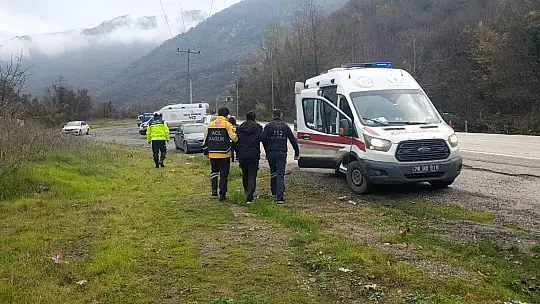 Şarampole yuvarlanan kamyonetteki 2 kişi yaralandı