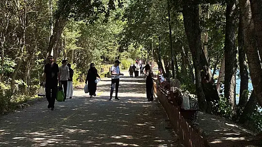 Sıcak havadan bunalan vatandaşlar soluğu Gölcük Tabiat Parkı'nda aldı
