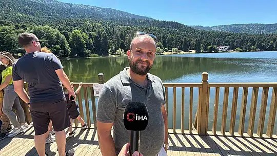 Sıcak havadan bunalan vatandaşlar soluğu Gölcük Tabiat Parkı'nda aldı