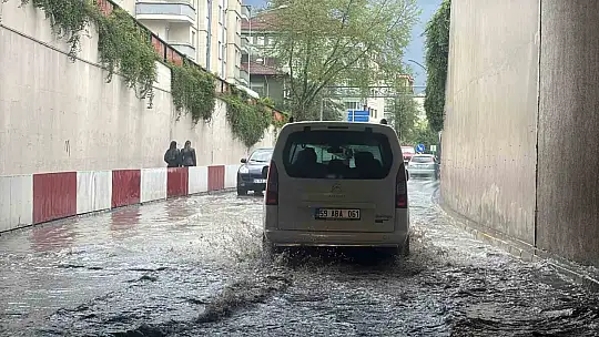 Şiddetli dolu etrafı beyaza bürüdü