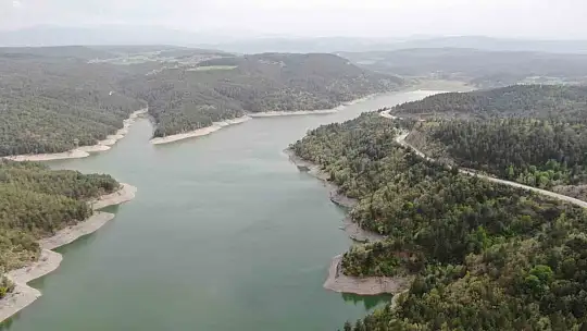 Su seviyesi yüzde 30'a düştü, baraj havzası yeşile büründü