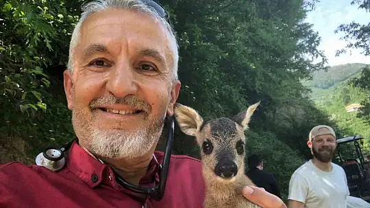 Tarlada çalışırken buldukları yavru karacalar için seferber oldular