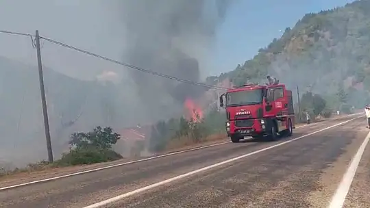Tarlada çıkan yangın samanlığı küle çevirdi