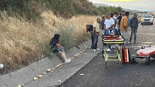 TEM'de yolcu otobüsü ile soğan yüklü kamyon çarpıştı: 1 ölü, 10 yaralı