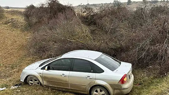 Virajı alamayan otomobil tarlaya uçtu: 3 yaralı