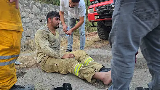 Yangın bölgesinde yaralanan 2 işçi hastaneye kaldırıldı
