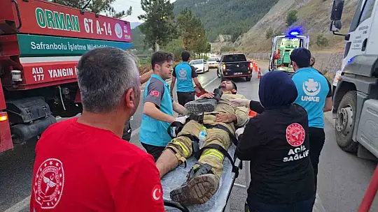 Yangın bölgesinde yaralanan 2 işçi hastaneye kaldırıldı
