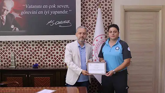 Yangında görev alan UMKE ekibine teşekkür belgesi