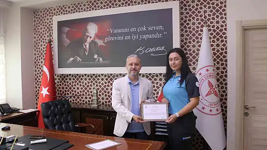 Yangında görev alan UMKE ekibine teşekkür belgesi