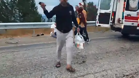 Yaralı sürücünün yakınları muhabiri engellemeye çalıştı