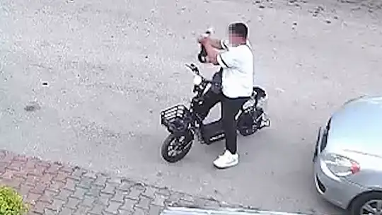 Yavru kediyi önce öptü sonra boğdu