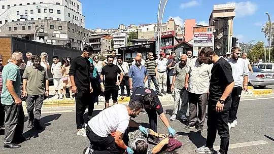 Yolun karşına geçmeye çalışan yaşlı kadına otomobil çarptı