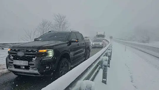 Zonguldak-Ereğli yolunda sürücülere kar engeli