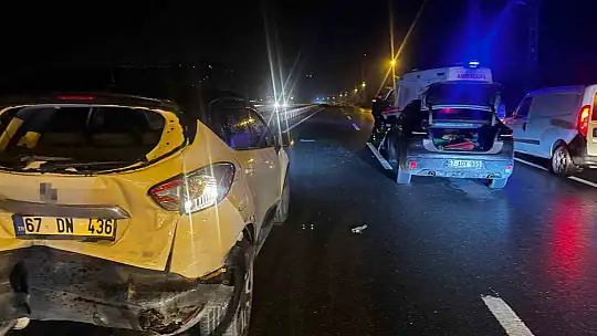 Zonguldak'ta tırın lastikleri alev aldı, zincirleme kaza yaşandı