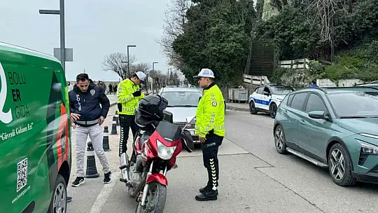 Zonguldak'ta trafik polislerinden denetim