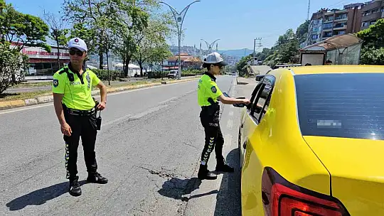 Zonguldak'ta trafikte bayram öncesi dronlu denetim