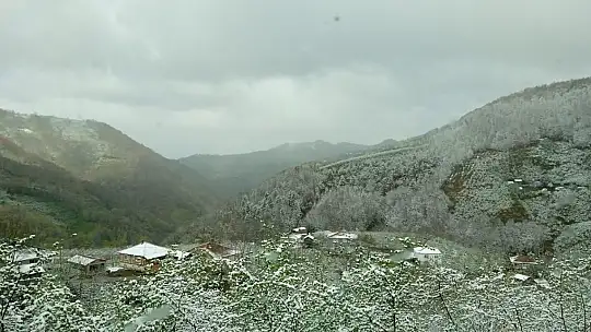 Zonguldak'ta yüksek kesimlerde kar yağışı etkili oldu