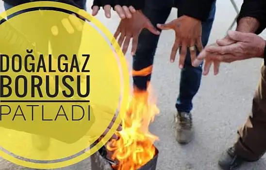 Doğalgaz borusu patladı