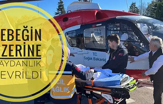 Helikopter ambulansla sevk edildi