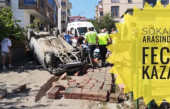 Sokak arasında feci kaza