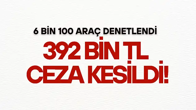 392 Bin TL Ceza Kesildi!