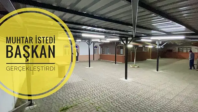 Çaydüzü Çayırlar Camii Bahçesine Yeni Sundurma Yapıldı