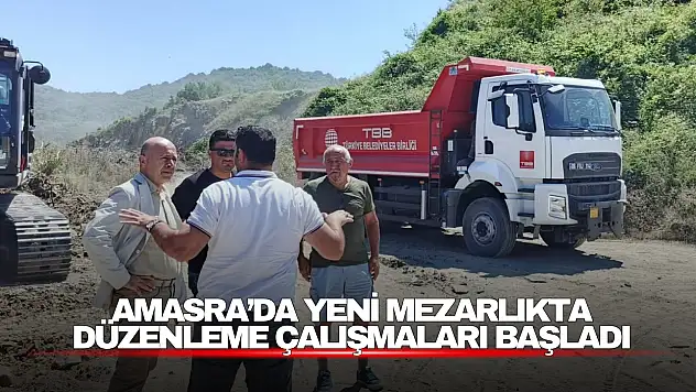 Amasra Belediyesi Yeni Mezarlıkta Düzenleme Çalışmalarına Başladı