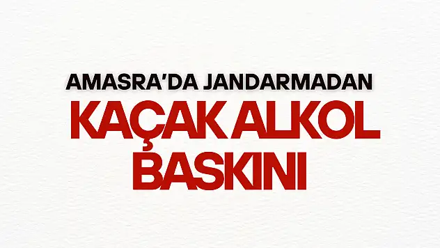 Amasra'da Jandarmadan Kaçak Alkol Baskını