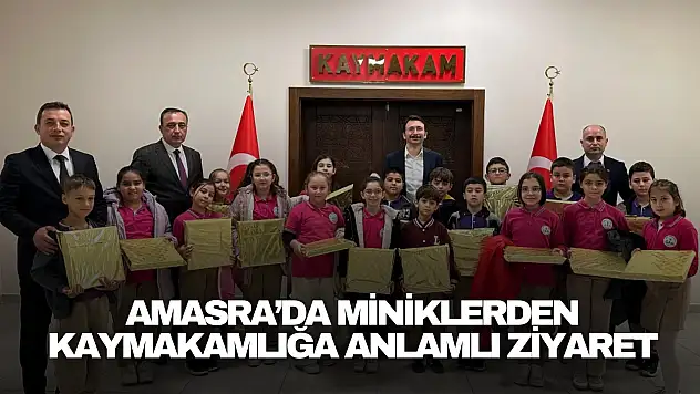 Amasra'da Miniklerden Kaymakamlığa Anlamlı Ziyaret