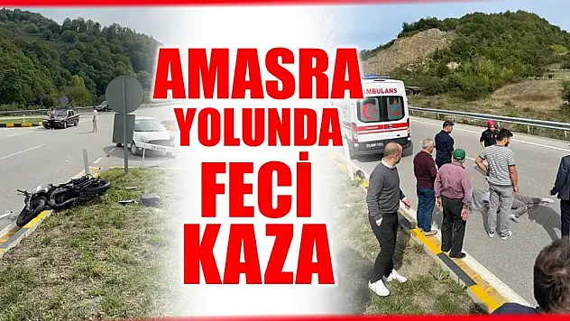 Amasra yolunda feci kaza