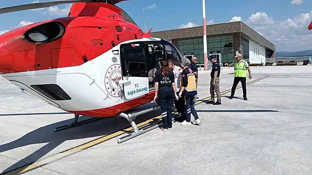 Ambulans helikopter 51 yaşındaki hasta için havalandı