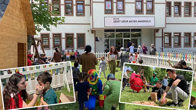 Anaokulu bahçesi şenlik alanına dönüştü